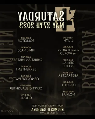 Northwest Terror Fest - Friday